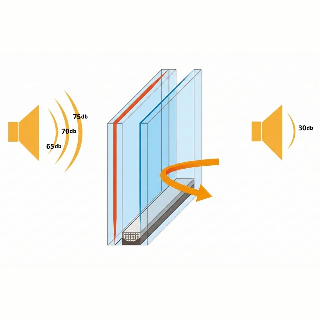Vidrio acustico sin texto